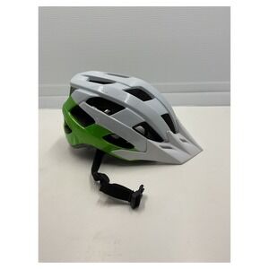 Unbranded MTB Helmet White Green Size L with Visor